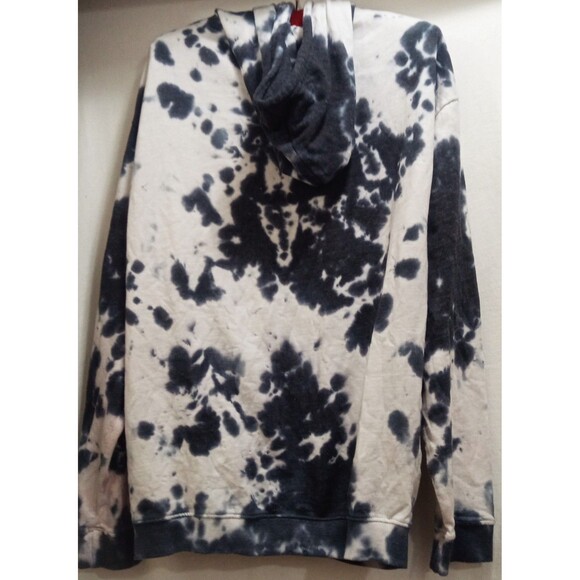 Chemistry Gray White Tie Dye Hoodie Men's Size Large 1981 Corvette Turbo Graphic - Picture 2 of 6